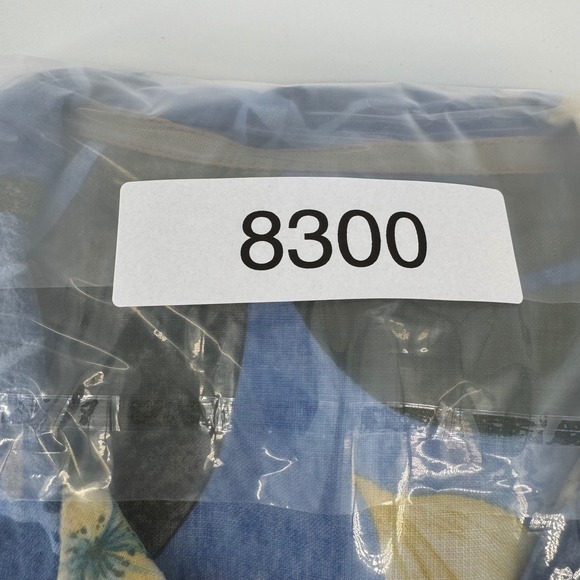 Tommy Bahama Silk Floral Camp Shirt Mens Large Blue Yellow Tropical Hawaiian - Picture 8 of 8